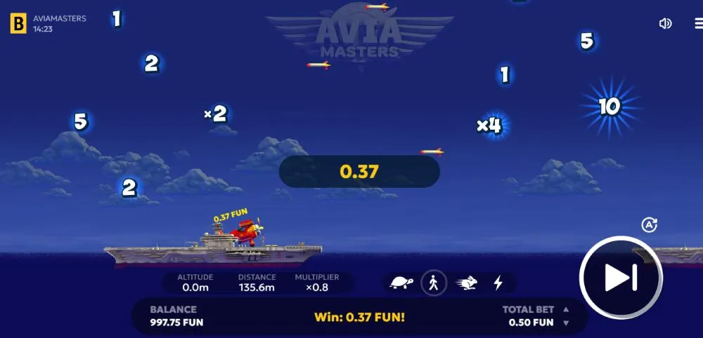 Spielen Sie das Spiel Aviamasters BGaming um Echtgeld